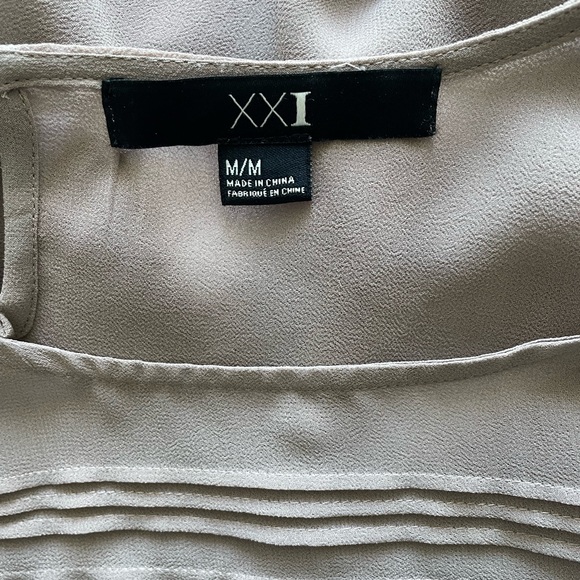 Forever 21 Nude Long Sleeve Blouse - Picture 3 of 3